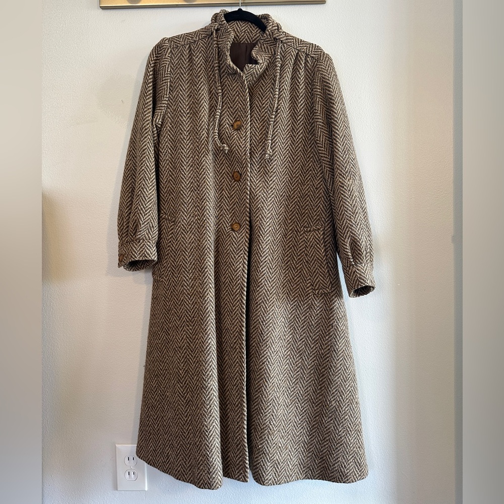 Vintage Paul Levy Pea Coat Herringbone